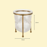 Enchanted brass and glass pen holder small