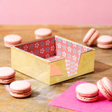 Brass square napkin holder small