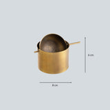 Posacenere oscillante Brucaliffo in ottone piccolo