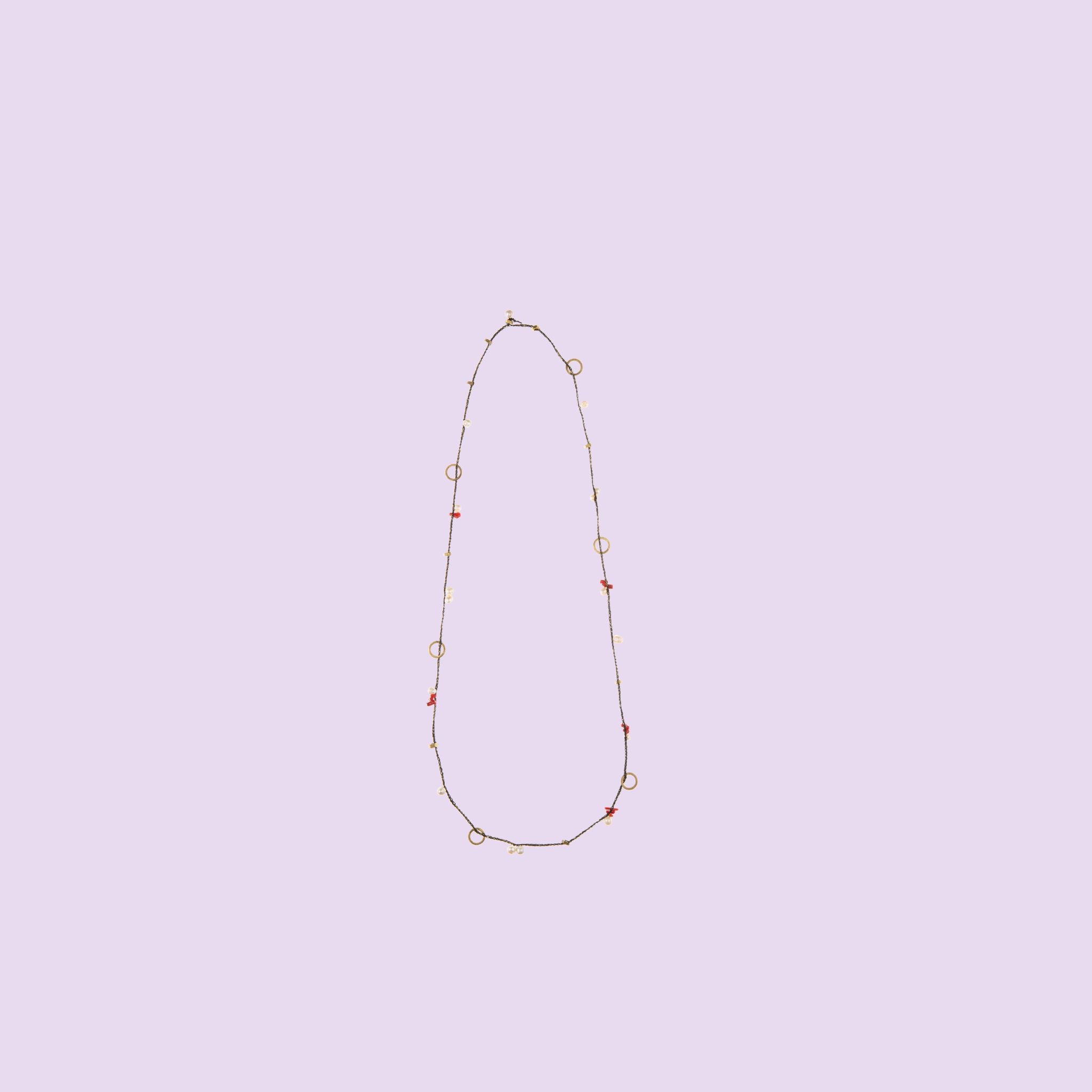 Realizzata a mano da KiaraLN, la collana "Ring" in ottone con accenti di corallo aggiunge un tocco di naturale eleganza a qualsiasi abbigliamento.