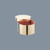 Scatola Treasure rotonda in ottone media