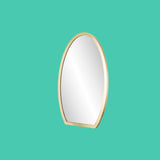 Specchio ovale grande in ottone