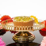Brass cake stand with rings