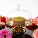 Brass cake stand with rings