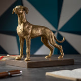 Nana hunting dog brass press papier