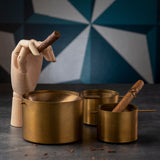 Brucaliffo brass tilting ashtray large