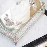 Kleenex box brass and hand-cutted crystal