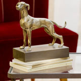 Nana hunting dog brass press papier