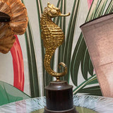 Decorative brass seahorse