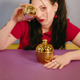 Brass piggy bank medium