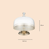 Brass cake stand with rings