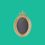 Sissi oval brass frame with decorations