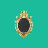 Sissi oval brass frame with shell