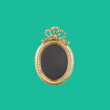 Sissi oval brass frame with bow