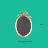Sissi oval brass frame with ribbon