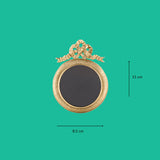 Sissi circular brass frame with stripes and ribbon