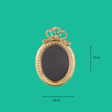 Sissi oval brass frame with bow