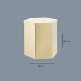 Treasure hexagonal brass box large