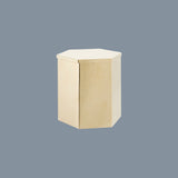 Treasure hexagonal brass box large