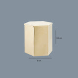 Treasure hexagonal brass box small