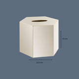 Hexagonal brass kleenex box