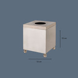 Square brass kleenex box with support