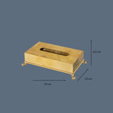 Rectangular tissue box with decorative feet