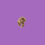 'NipoTino' brass hedgehog ring by KiaraLN. Embrace the charm of this unique accessory meticulously crafted for a touch of nature-inspired elegance.