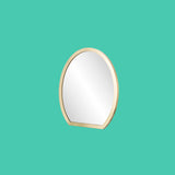 Brass oval mirror small