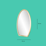 Brass oval mirror large