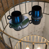 Specchio Cage in ottone ambrato