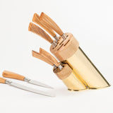 Portacoltelli in ottone naturale