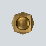 Posacenere geometrico Brucaliffo in ottone